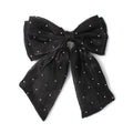 Black Diamante Bow Hair Clip