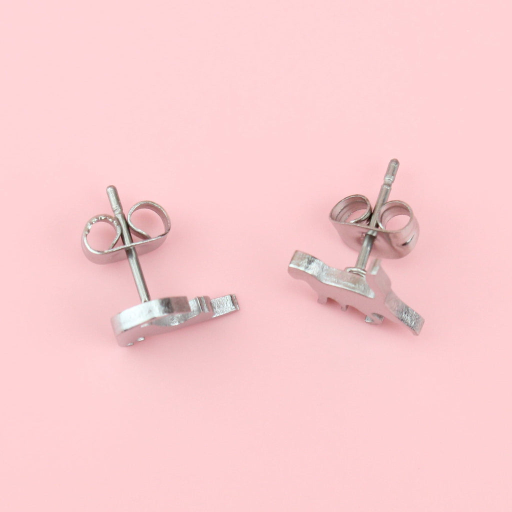 Big Stretch Cat Stud Earrings