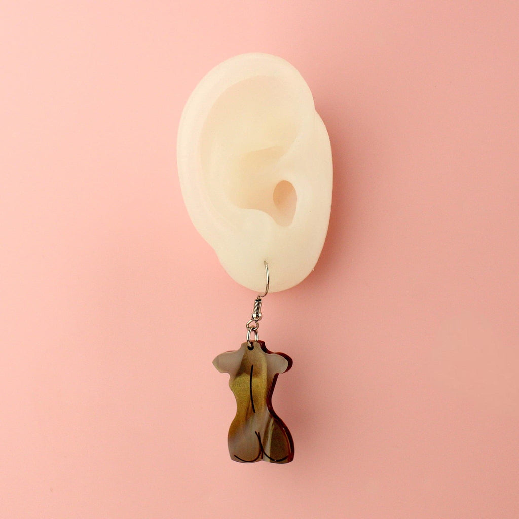 Birthday Suit Earrings- Chestnut