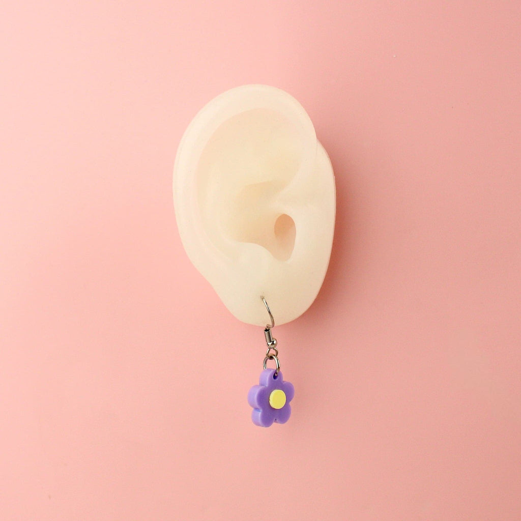 Blooming Botanicals Flower Earrings (Purple)