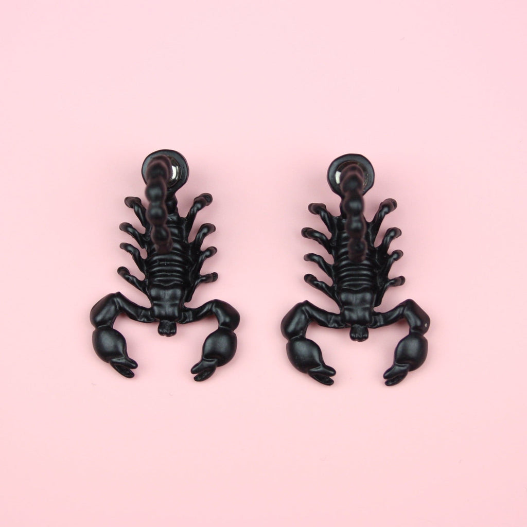 Black Scorpion 2 Piece Stud Earrings