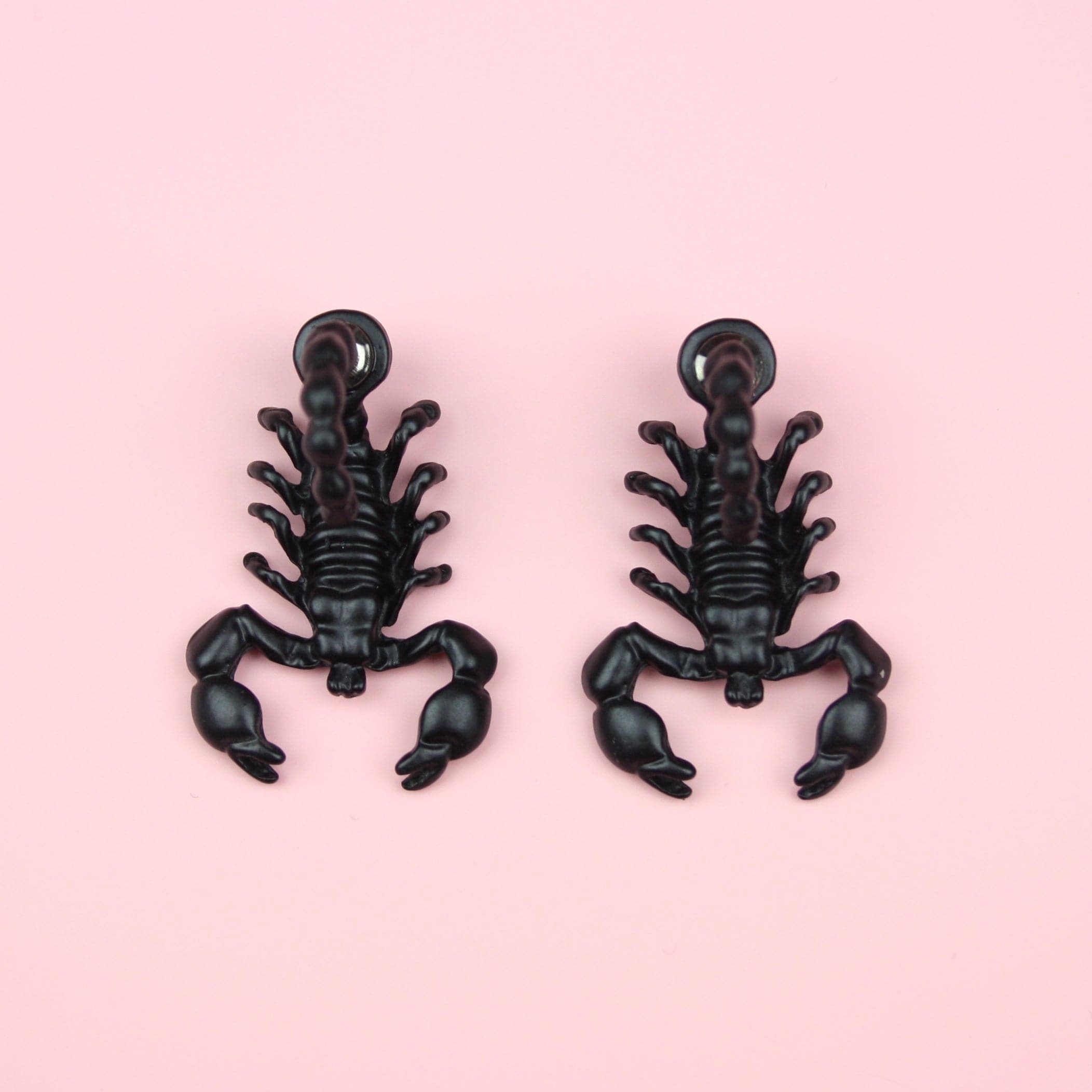 Black Scorpion 2 Piece Stud Earrings