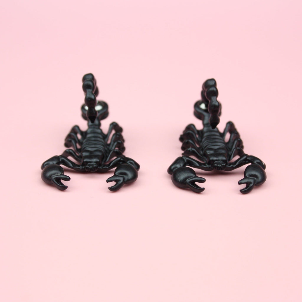 Black Scorpion 2 Piece Stud Earrings