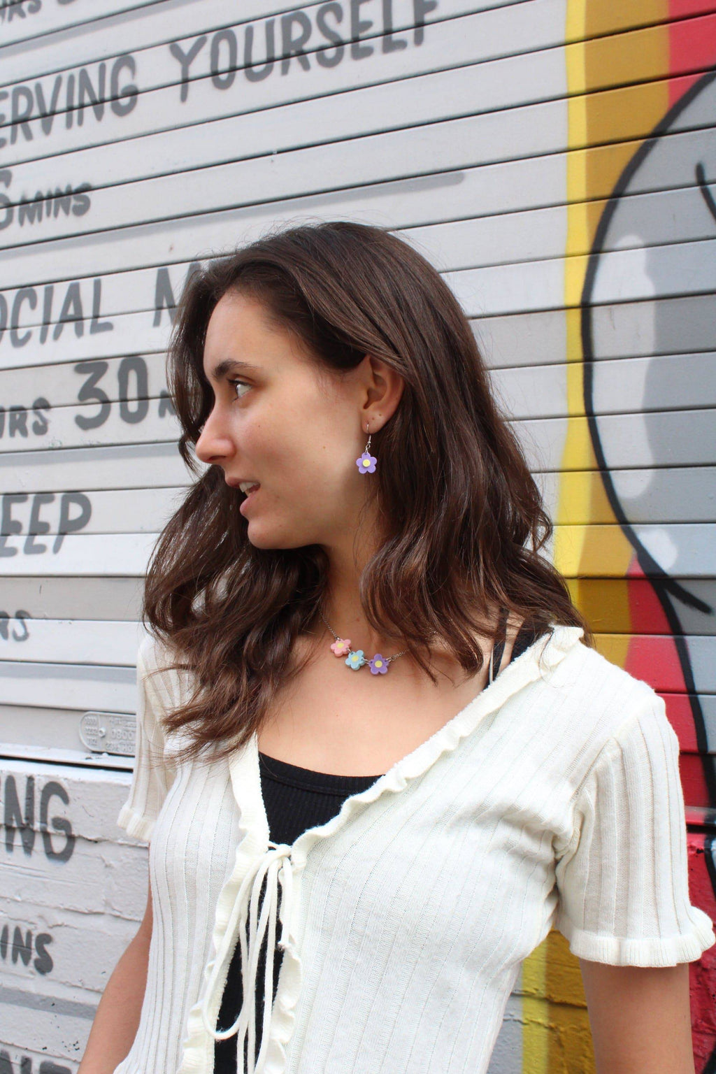 Blooming Botanicals Flower Earrings (Purple)