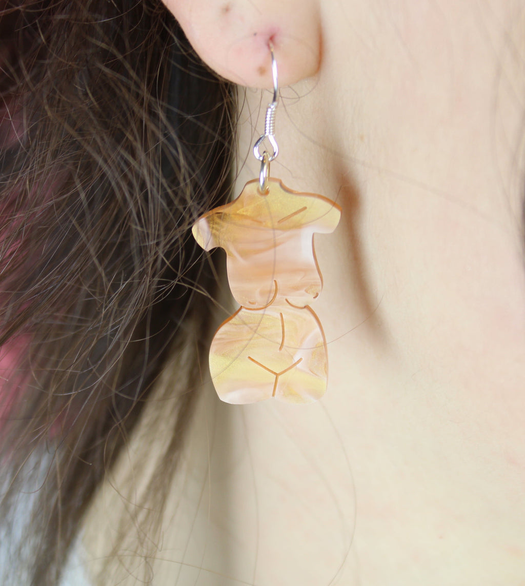 Birthday Suit Earrings - Pecan