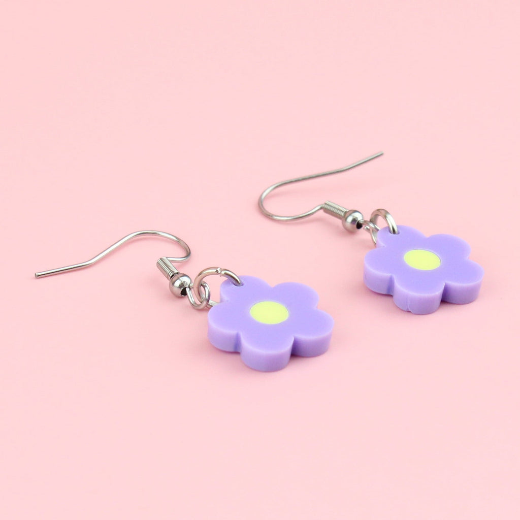 Blooming Botanicals Flower Earrings (Purple)