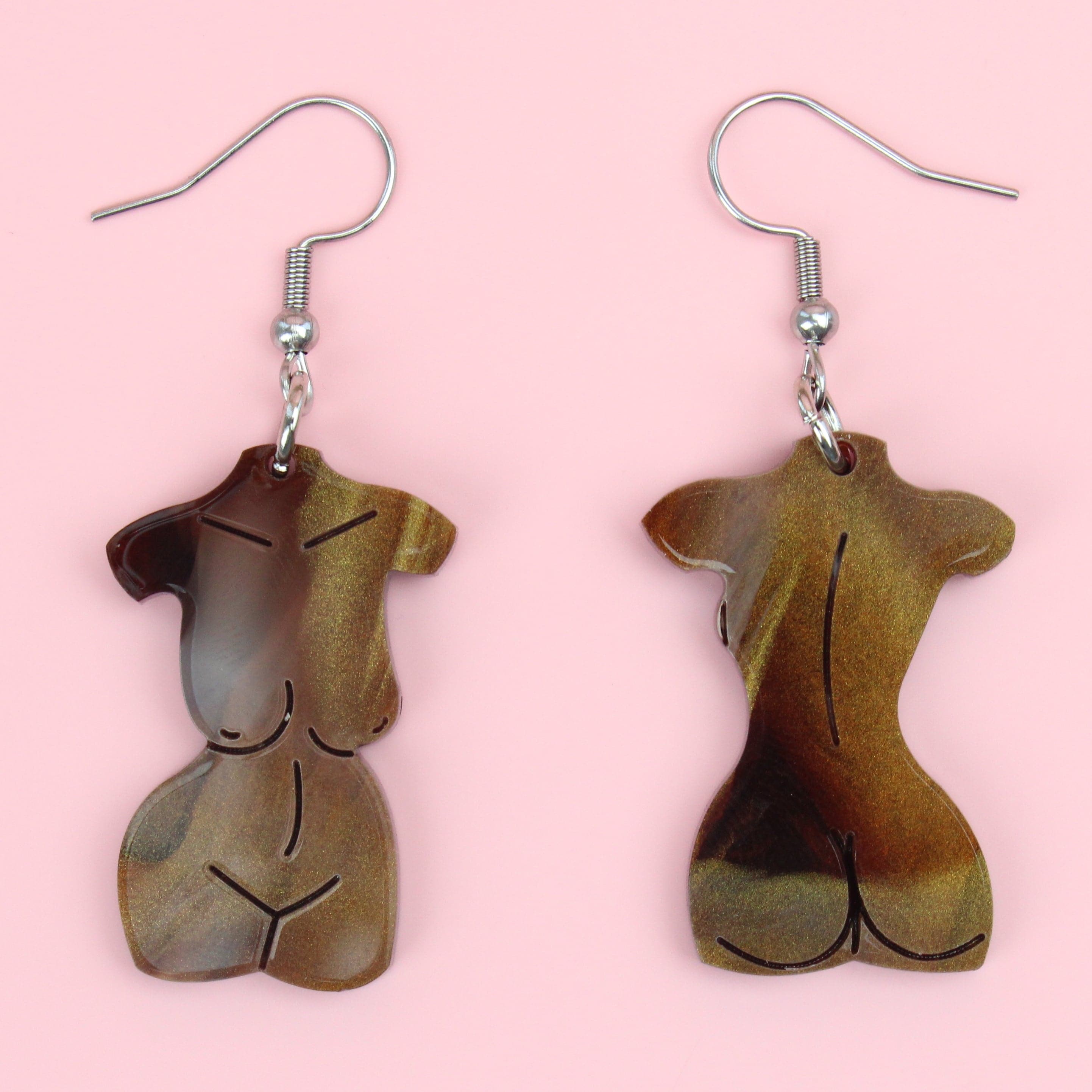 Birthday Suit Earrings- Chestnut