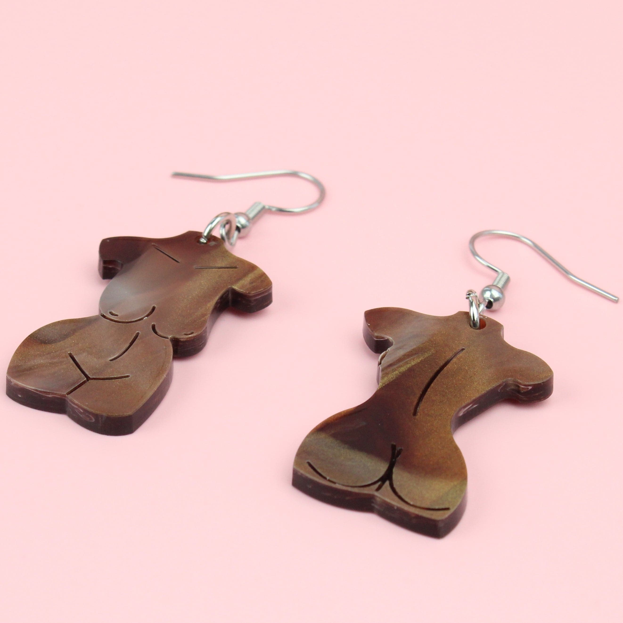Birthday Suit Earrings- Chestnut
