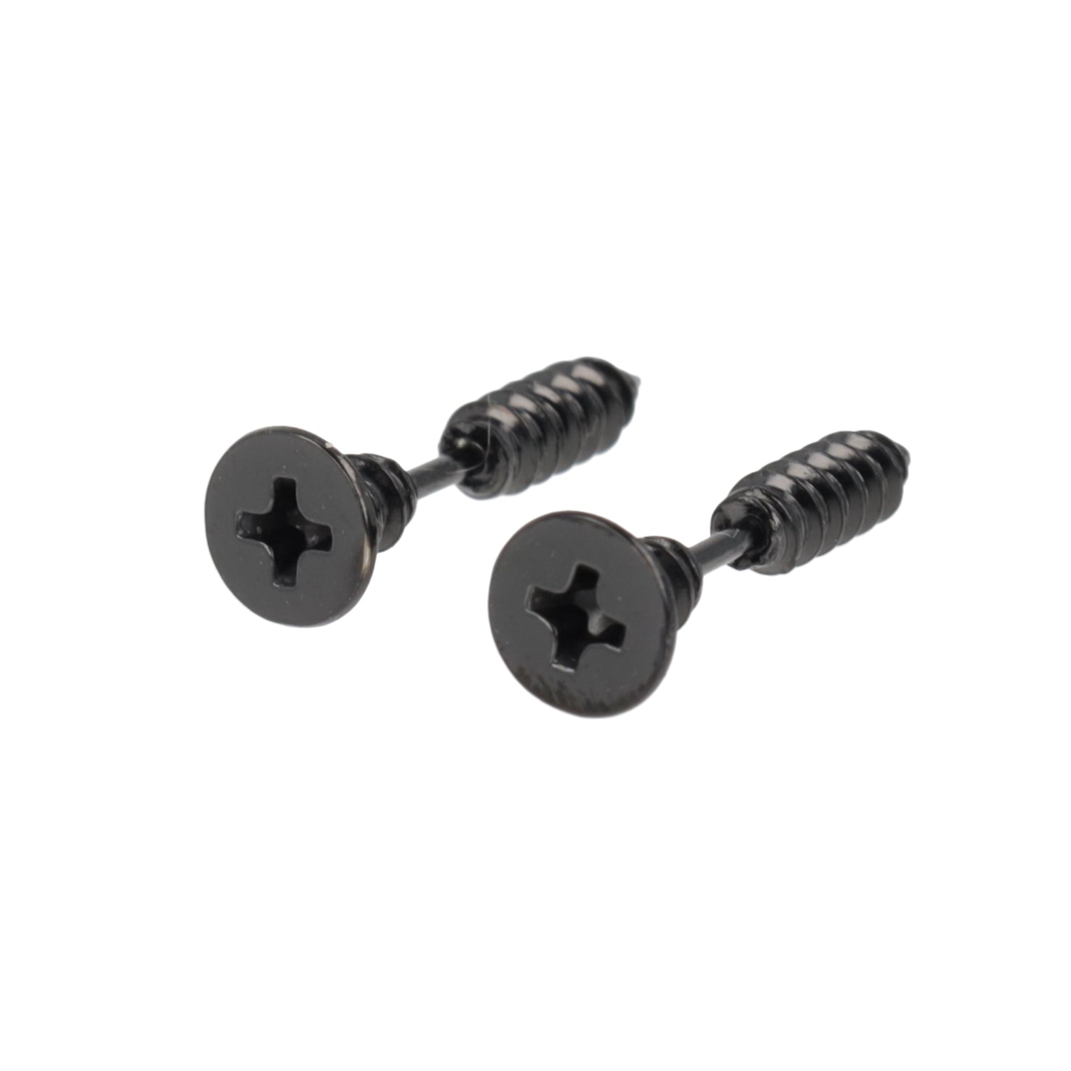 Black Screw Earrings