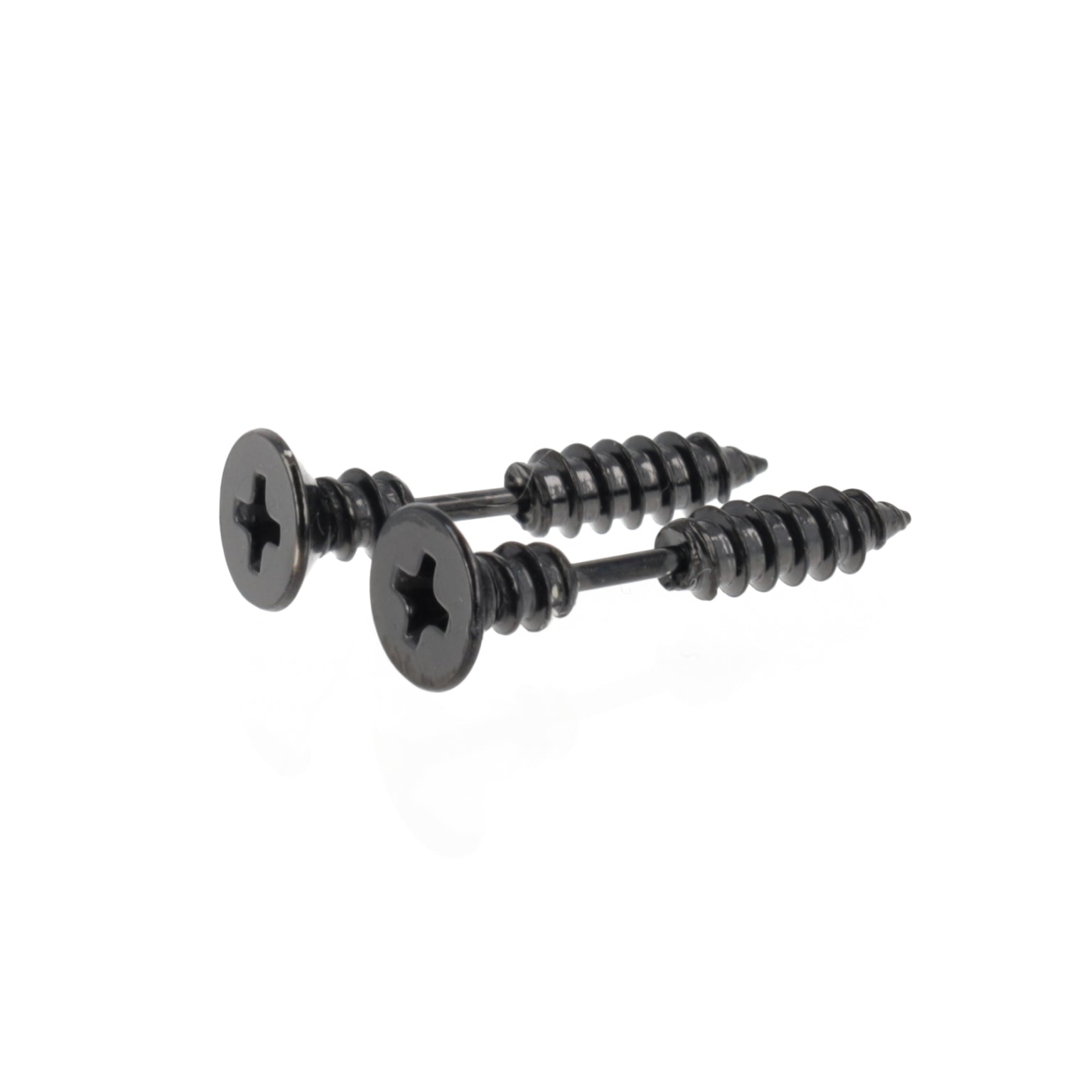Black Screw Earrings