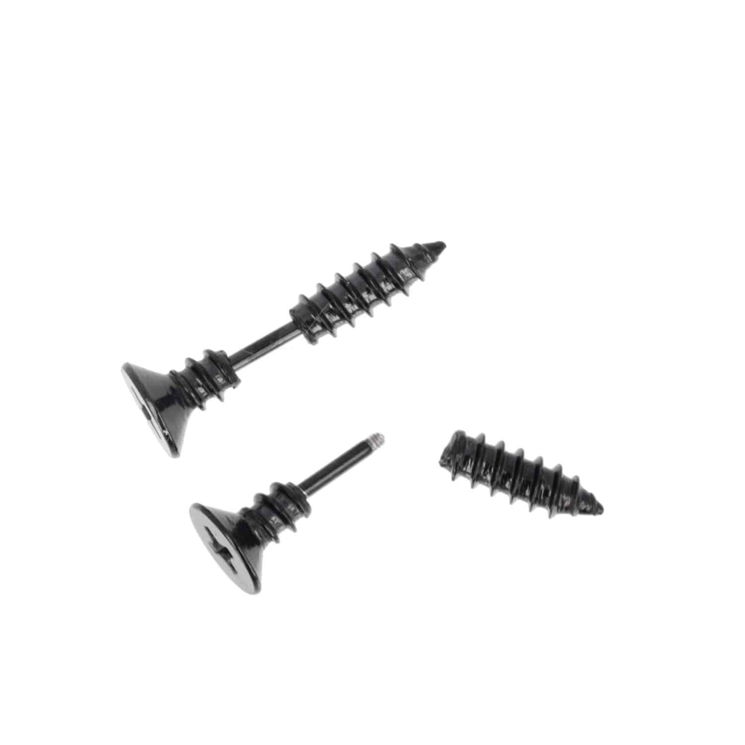 Black Screw Earrings