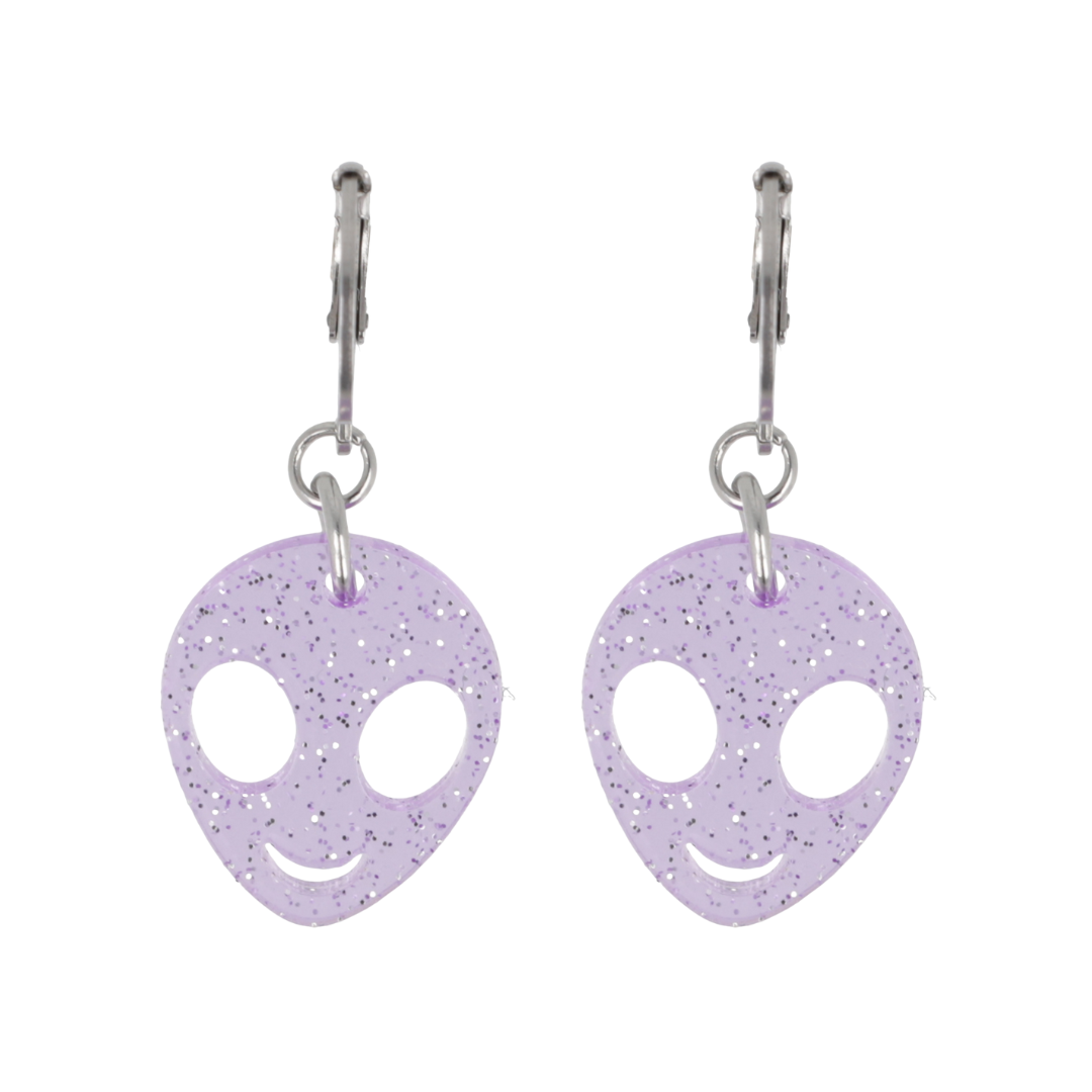Beam Me Up! Alien Huggie Hoop Earrings