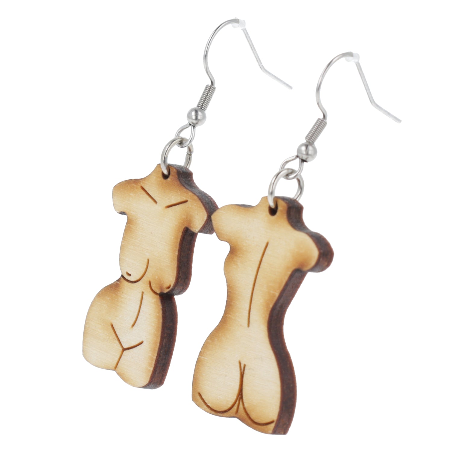 Birch Wood Birthday Suit Earrings