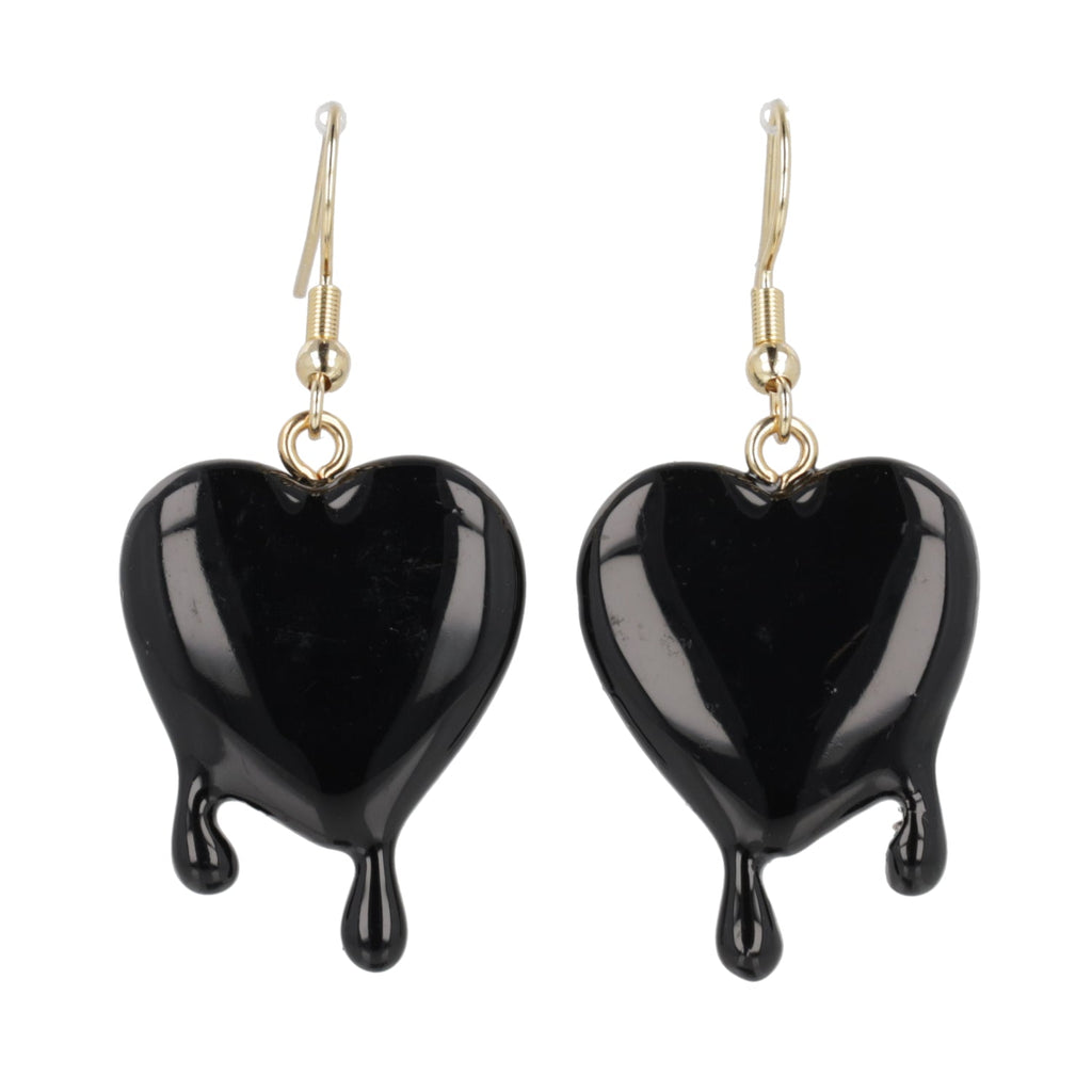 Black Bleeding Love Earrings