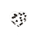 Black Confetti Heart Charm