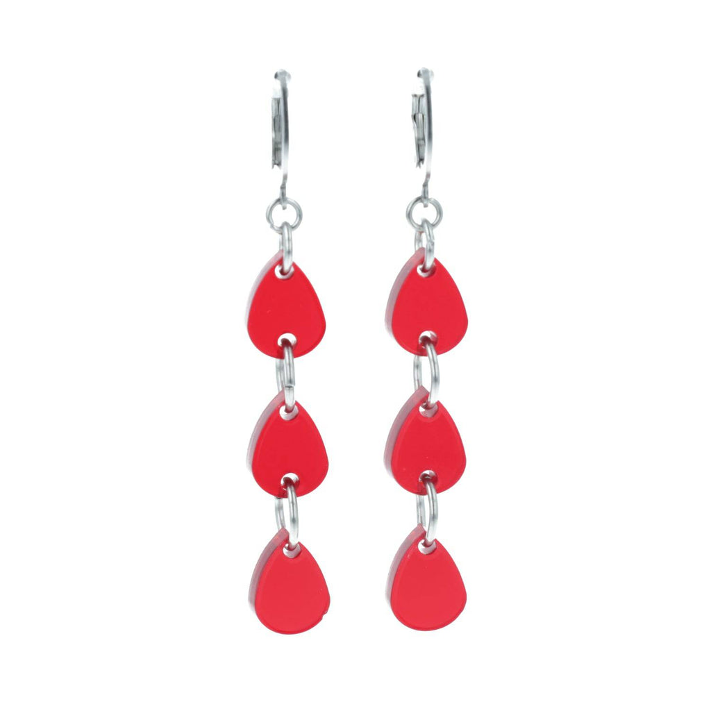 Blood Drip Huggie Hoop Earrings
