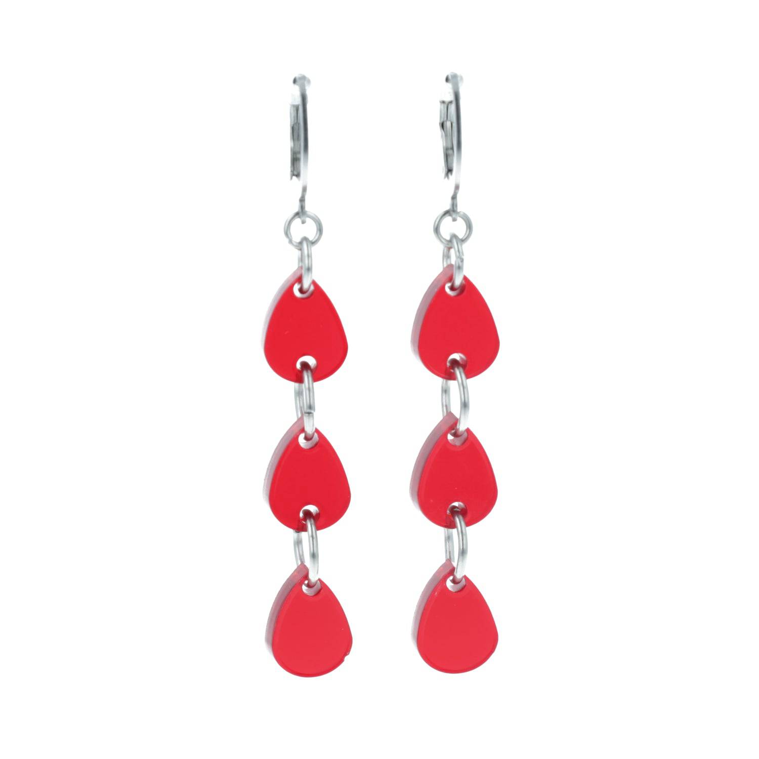 Blood Drip Huggie Hoop Earrings
