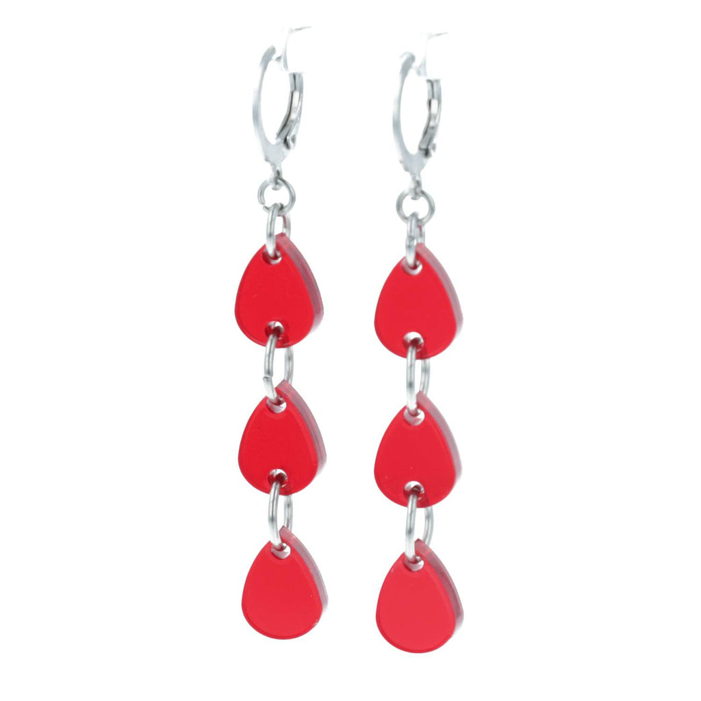 Blood Drip Huggie Hoop Earrings
