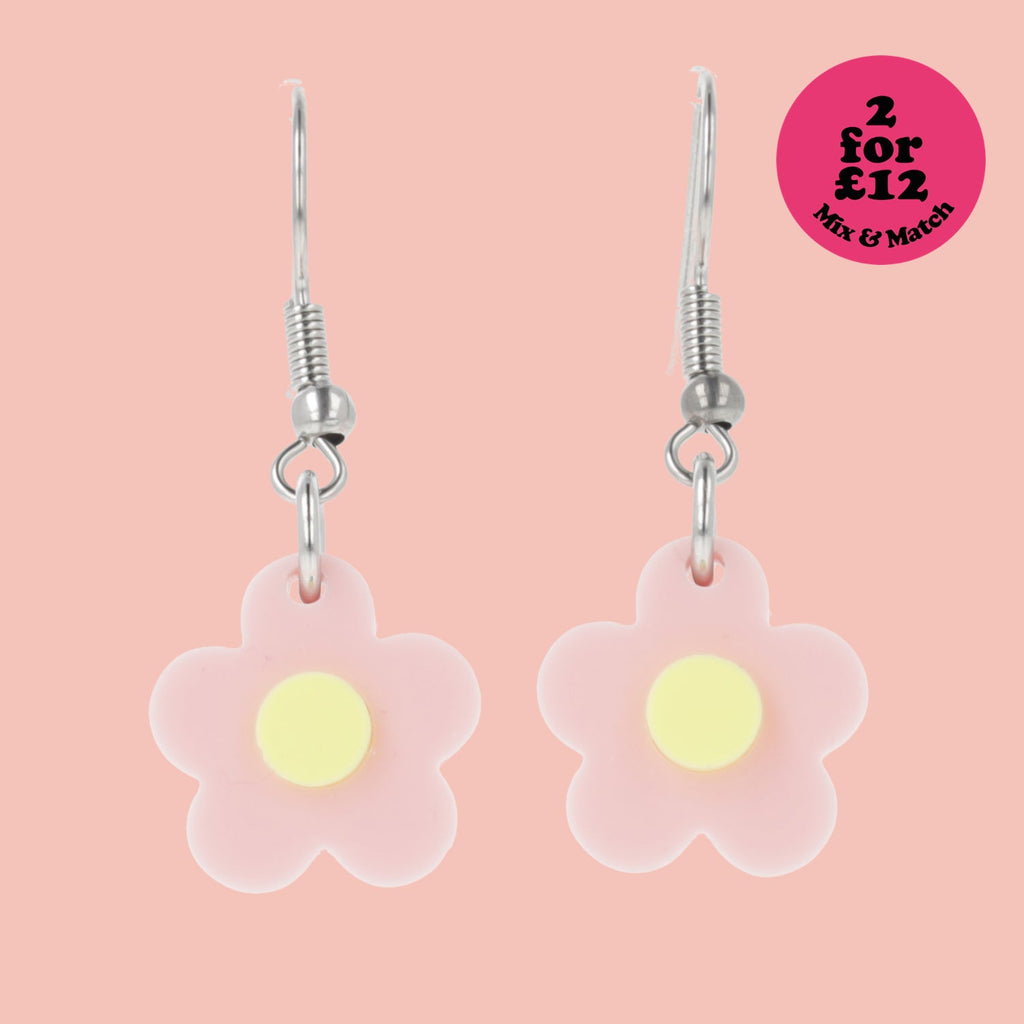 Blooming Botanicals Flower Earrings (Pink)