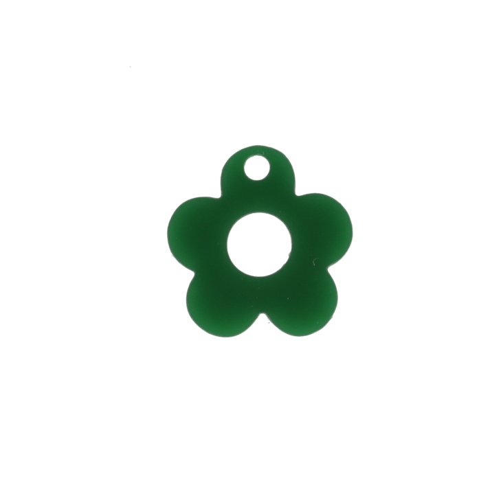 Blooming Botanicals Flower Charm (Dark Green)