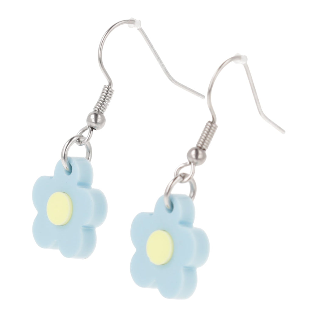 Blooming Botanicals Flower Earrings (Blue)