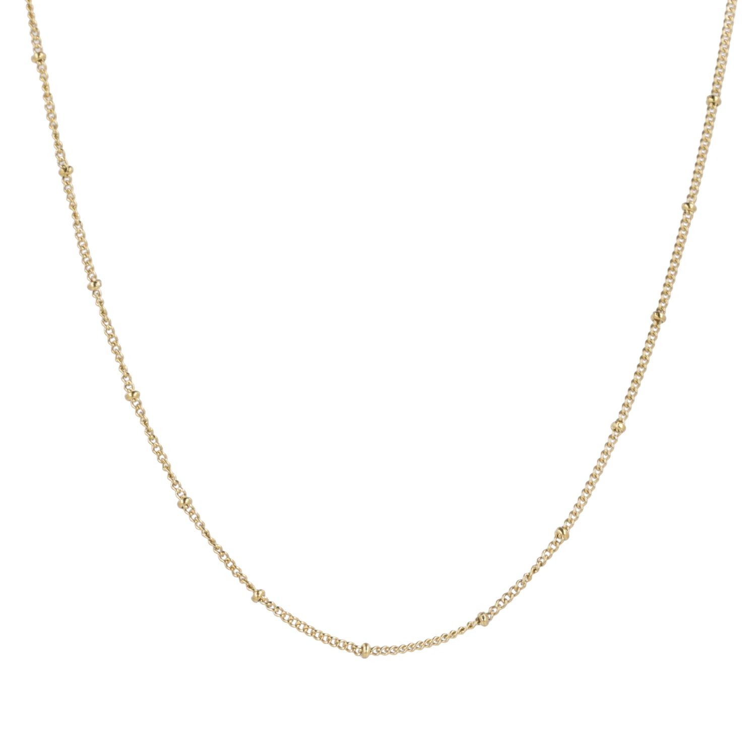 Beaded Necklace (Gold Plated)
