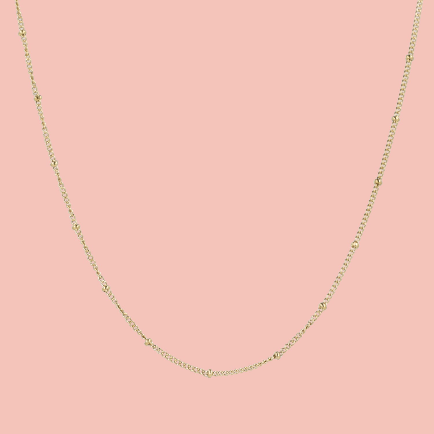 Beaded Necklace (Gold Plated)