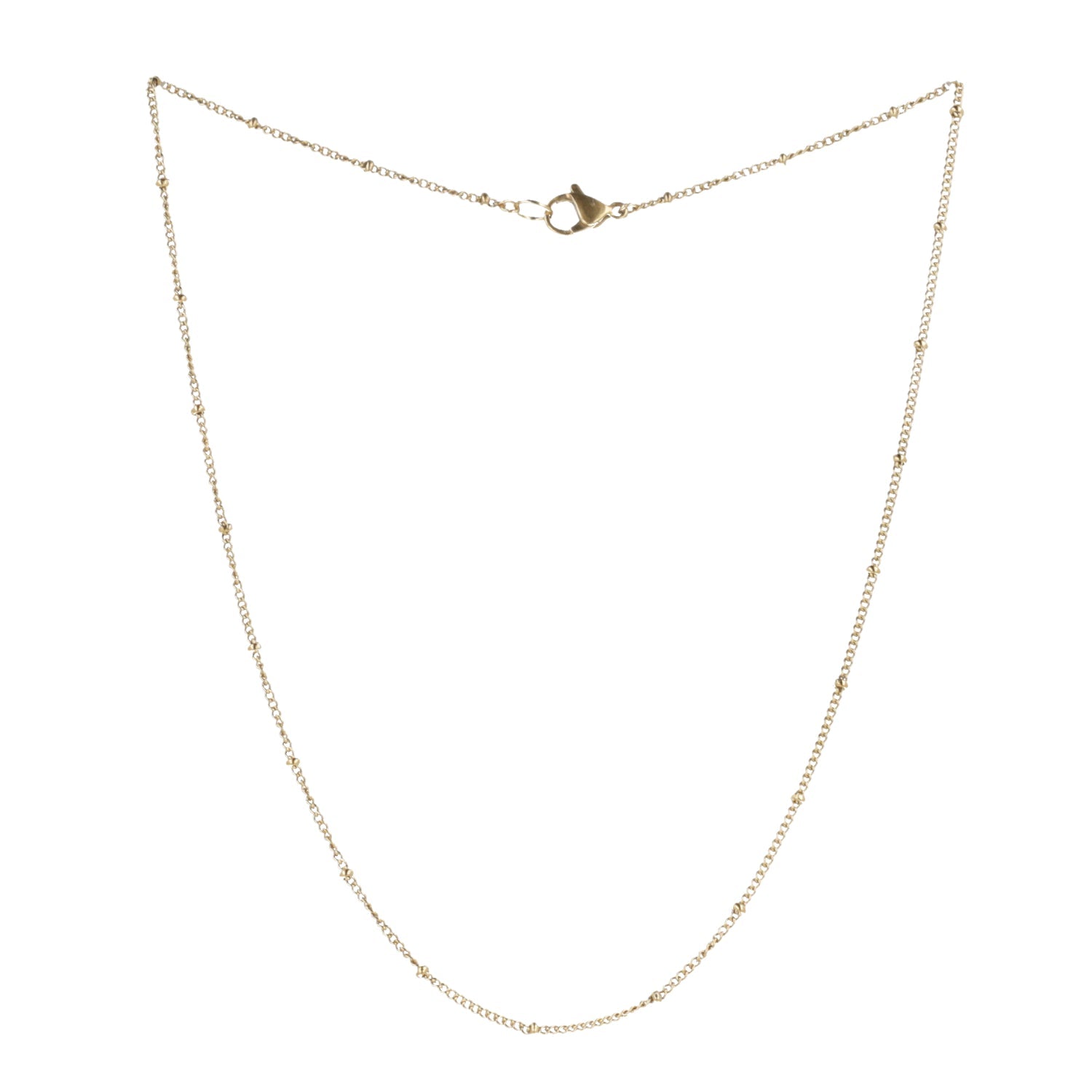 Beaded Necklace (Gold Plated)