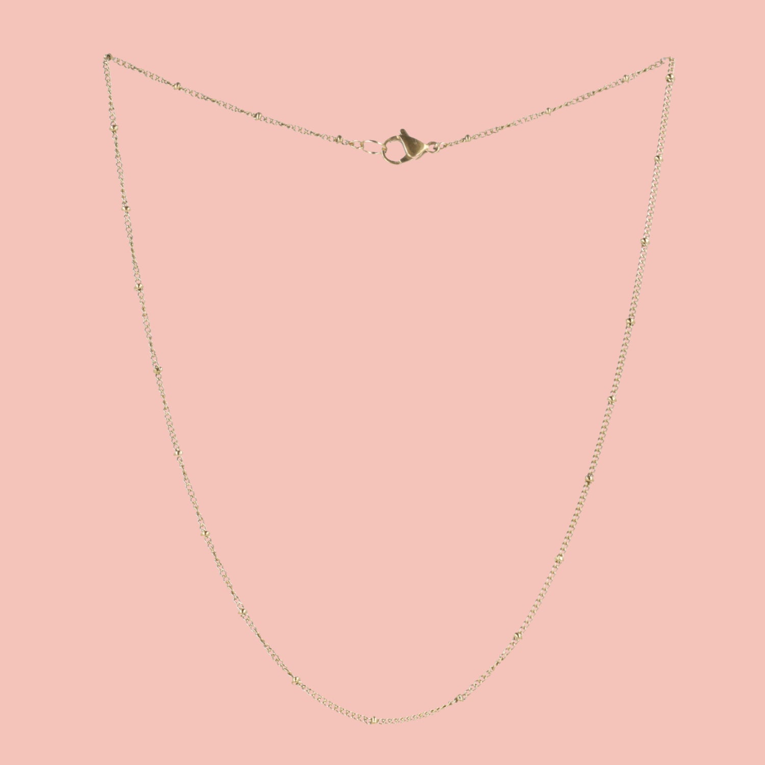 Beaded Necklace (Gold Plated)